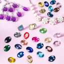 Gold Yellow Glass Rhinestones, 50Pcs Flat Back Rhinestones Bulk, 18x25mm Large Glass Crystal Oval Rhinestone Gems for Crafts, Jewelry Making, Clothing, Shoes