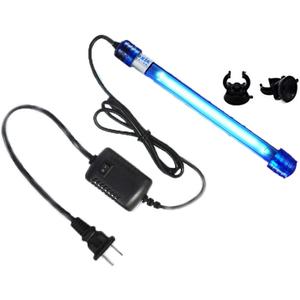 11W U-VC Aquarium Green Clean Light Aquarium Algae Clean Lamp Fish Tank Water Clean Light Green Clear Waterproof Water Clean Lamp for Pond Fish Tank Sump Swim Pool (11W-13inch Length)