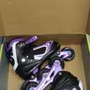 MammyGol Adjustable Inline Skates for Kids Boys Girls Youth Beginner with Light up Wheels Ages 4-16 (Voilet)