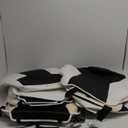 Customized Fit Tesla Model Y Seat Cover 2020 2021 2022 2023 2024 Waterproof Nappa Leather Cushion Cover Full Set Airbag Compatible (Y-White+Black)