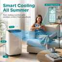 SereneLife 8,000 BTU Portable Air Conditioner with Dehumidifier & Fan | Portable AC Unit with WiFi for Wide Area Climate Control | Compact Standing Air Conditioner with Window Kit