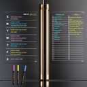 JJPRO Non-Magnetic Clear Weekly Planner & to Do List for Fridge, 8.5"x13" Dry Erase to Do List WhiteBoard,Reuasble Weekly Calendar for Refrigerator,Cabinet,Wall&Glass, All Smooth Surfaces