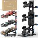 Display Stand for Lego Speed Champions Formula 1 Race Car, Stand for F1 Car 66802 77242 77243 77244 77245 77246 77247 77248 77249 77250 77251 and other 8-stud car, Building Kit for Kid 6+