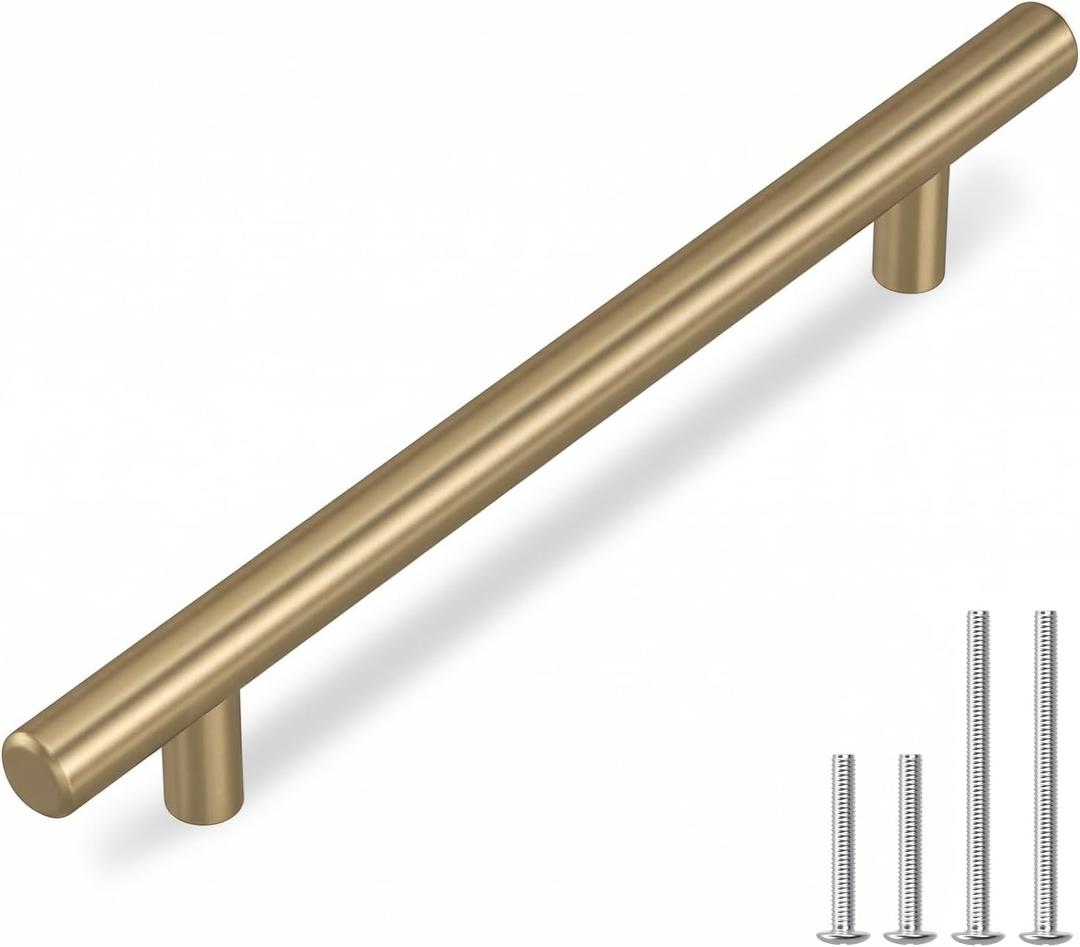homdiy 50Pack 5in Cabinet Handles Champagne Bronze Kitchen Cabinet Pulls Drawer Pulls for Dresser Drawers