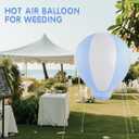 3FT Hot Air Balloon Decorations, Inflatable BabyShowe!Decoration Balloon for Baby Birthday PartyweddingExhibitions, Air Pump Inclued (Blue)