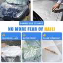 Hail Protector Car Cover Custom Fit for SUV Jeep-Length (181 to 205In),5-Layer Anti-Hail Thickened Car Covers Waterproof All-Weather UV/Wind/Snow Outdoor Protection with Reflective Strip,Black
