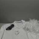 SATINIOR 6 Pieces Mad Scientist Costume Adult Back to The Future Doc Brown Crazy Old Man Wig Goggles Lab Coat Props Size Large