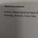 Lineco, Frame Backing Paper Roll, Acid-Free Lignin-Free, 36 Inch x 300 ft, 0.006 Inch Thickness, Easy Handle, Protect Picture Framing, Artwork, Gray Color