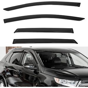 4pcs Window Visors Compatible with 2015-2024 Edge Front+Rear Smoke Tint Window Sun/Rain Guard Outside Mount Tape-On Vent