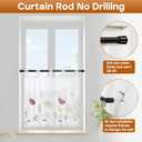 2 Pack Spring Tension Curtain Rod for Windows 26 to 39 inch Black Small Tension Rod Adjustable Spring Curtain Rods No Drilling Short Tension Rod for Kitchen, Closet, Bathroom, Bookshelf