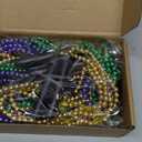 Ecation 12 Pcs LED Mardi Gras Beads Necklace Colorful Light up Bead Mardi Gras Glow Necklace Costumes Accessories for Carnival Birthdays Party Favors Supplies