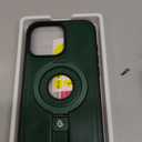 for iPhone 16 Pro Max Leather Case with Stand, Anti-Slip Grip Ring, Fits for MagSafe (Green, IP 16 Pro Max-6.9inch)