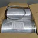 VIVOSUN 8" Flex Aluminum Ducting, 25 Ft Black Duct with 2 Clamps, 2-Pack