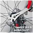 15mm Bike Pedal Wrench - Extra Long 15" Handle with Non-Slip Grip, Durable Chromoly Steel Bicycle Pedal Removal Tool for Road/Mountain/E-Bike Pedal Installation & Repair (Professional Grade)