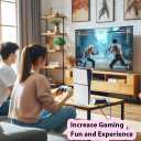 RGB Vertical Stand for PS5/PS5 Slim/PS5 Pro Console Compatible with PS5/PS5 Slim/PS5 Pro Disc and Digital Edition, LED RGB Base Stand with 14 Light Modes (Black)