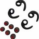 Earbuds Replacement Tips Soft Silicone Earbud Locks Sport Grips Earphones Stabilizer Fins Wings Tips for in-Ear and Ear Canal Earbuds (2Black-M)