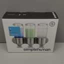 simplehuman Triple 15 fl. oz. Shampoo & Soap Dispenser, Stainless Steel