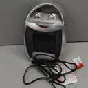 GiveBest Portable Electric Space Heater with Thermostat, 1500W/750W Safe and Quiet Ceramic Heater Fan, Heat Up 200 Square Feet for Office Room Desk Indoor Use, Silver