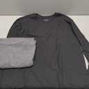 Fruit of the Loom Men's 2-Pack Recycled Waffle Thermal Underwear Crew Top, Black/ Greystone Heather, X-Large