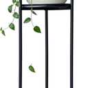Plant Stand Indoor Outdoor,2 Tier 30" Tall Metal Plant Stands,Heavy Duty Plant Holder for Large Pots,Outside Plant Shelves for Patio,Black Flower Display Shelf for Living Room,Bedroom,Balcony