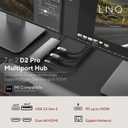 LINQ byELEMENTS LQ48011 7-in-2 D2 Pro MST USB-C Multiport Hub with Dual 4K HDMI and Ethernet for MacBook M1/M2