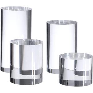 Clear Polished Acrylic Cube Cylinder Round Photo Props, Transparent Solid Acrylic Display Blocks for Photography Boutique Jewelry Cosmetic Crafts Closet Show, 4 Pcs (Transparent Cylinder) Clear Polished Acrylic Cube Cylinder Round Photo Props, Transparent Solid Acrylic Display Blocks for Photography Boutique Jewelry Cosmetic Crafts Closet Show, 4 Pcs (Transparent Cylinder)