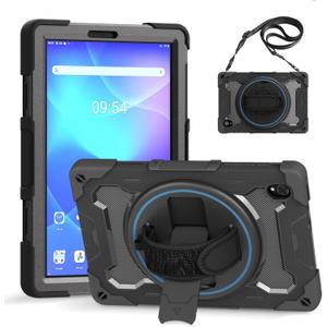 Tablet Case for Lenovo Tab M10 FHD Plus 2nd Generation 10.3" TB-X606F/TB-X606X & Tab K10 10.3" Model TB-X6CKF/TB-X6CKX 360 Rotating Kickstand Hand Shoulder Strap Rugged Cover for Kids, Black