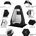 BRIAN & DANY Pop Up Shower Tent, Portable Privacy Camping Changing Tent, Camp Toilet Bathroom Pod with Rain Shelter & Windows, UPF 50+ & Waterproof, 47.2" x 47.2" x 74.8"