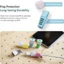 TUDIA [Klip 10 Pcs Snap On Charging Cable Cord Saver Protector Compatible with iPhone, iPad, iPod Combo Pack