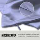 Natural Mulberry Silk Pillowcase for Hair and Skin Standard Size 20"X 26" with Hidden Zipper Soft Breathable Smooth Cooling Pillow Covers for Sleeping(Grayish Blue,1Pcs)