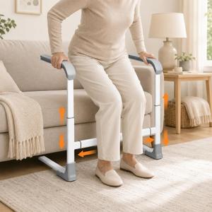 Couch Assist for Elderly- Adjustable Height/Width, 350LBS Cap, Non-Slip Handle