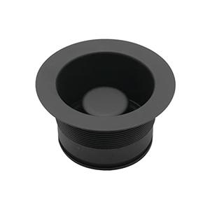Westbrass D2105-62 3-1/2" EZ-Mount Brass Kitchen Sink Waste Disposal Drain Flange and Stopper, Matte Black