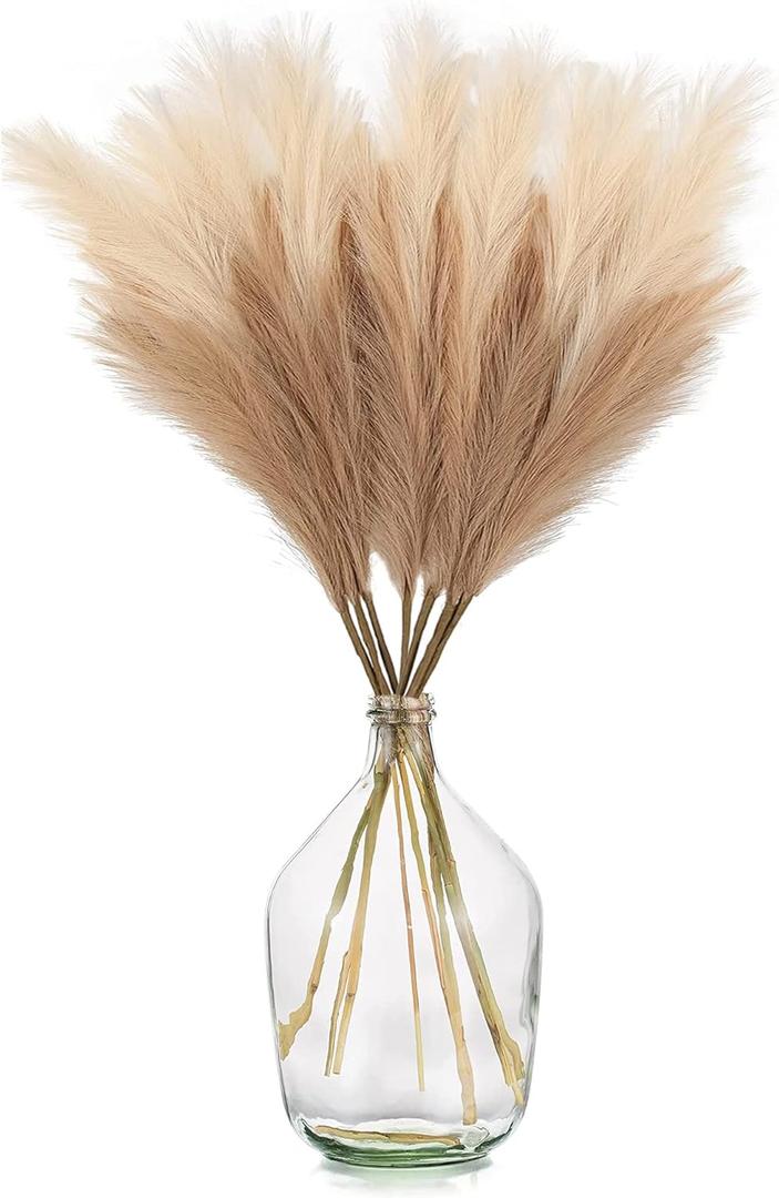 Hewory Large Glass Vase for Decor, 15in Clear Tall Farmhouse Decorative Floor Vase, Round Bubble Balloon Glass Jug Vases for Coffee Table Fireplace Mantel Entryway Living Room Bedroom Kitchen