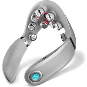 SKG Neck Massager with Heat, Cordless Vibration Infrared Neck Massager Deep Tissue for Pain Relief, Portable Electric Massager Smart Neck Relaxer Use at Car Home Office G7 PRO