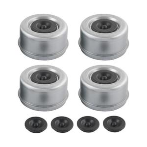 4pcs 2.72" Trailer Axle Wheel Hub and Bearing Dust Cap with Extra 4 Rubber Plugs for Most 7000-8000 lb Wheel Hubs Trailer Dexter EZ Lube Camper RV Bearing Dust Cap