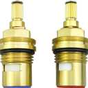 45887000 45888000 2 Pcs Ceramic Cartridge Fit for Grohe Faucet Bathroom Sink Faucet Cartridge 3/4-Inch Wall Mount Valves, Cold and Hot Ceramic Cartridge