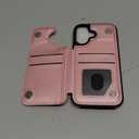 DJDUCK Designed for iPhone 16 Case Wallet with Card Holder, [Magnetic Clasp Cover] [RFID Blocking Leather Protection] Shockproof Women Men Cases 6.1 Inch for Apple 16 Rose Gold