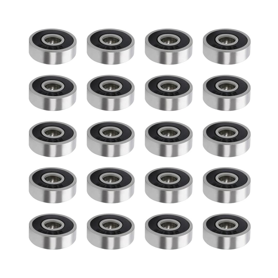 Othmro 20Pcs 626-2RS Deep Groove Ball Bearings, Double Plastic Sealed Bearings, Carbon Steel Roller Guide Bearing 0.24x0.75x0.24inch for Dental Equipment Skateboards Ship Rudder Shafts Scooters