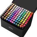 Markers, 120 Colors Art Drawing Markers Set for Kids Adults Dual Tip Permanent Sketch Markers, with Organizing Case