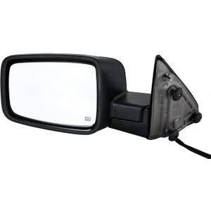 Side View Mirror Replacement Fit for fit 2011-2013 Dodge Ram 1500 3500 2011-2015 Ram 2500 2009-2010 Dodge Ram 1500 Black Power Heated Turn Signal Light Manual Folding Driver Side Mirror
