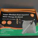 hygger Upgrade Aquarium Water Changer Kit, Semi-Automatic Fish Tank Gravel Cleaner, with 49 FT Water Hose, Flow Control Valve