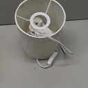 Small Table Lamp Mini Bedside Night Light Wooden Simple Desk Nightstand Lighting with Linen Shade for Bedroom, Living Room, Kids Room (Including LED Bulb) (Round)