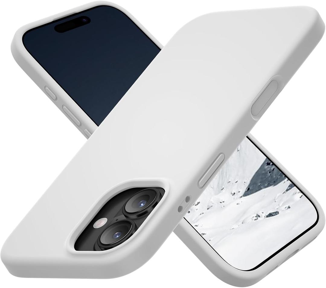 Cordking for iPhone 17 Case, Silicone Ultra Slim Shockproof Protective Phone Case with [Soft Anti-Scratch Microfiber Lining], 6.3 inch, White