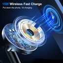 for Mag-Safe Car Mount Charger 15W iPhone Wireless Car Cigarette Lighter Phone Charger, Cigarette Lighter Phone Mount with Dual Port PD&QC3.0 Fast Charging for iPhone 17 16 15 Pro Plus Max 14 13 12