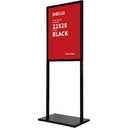 Sign holder floor stand, heavy Duty Pedestal poster banner stand for display,22×28 inch slide-in double sided poster sign holder floor standing for board Display (Black, 22×28) 2 packs