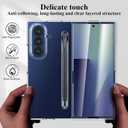 Foluu Slim Fit Case for Samsung Galaxy Z Fold 7 with Pen Holder & Front Built-in Screen Protector, Hard PC Back Bumper Protective Shockproof Cover for Samsung Galaxy Z Fold7 5G 2025 (Clear)