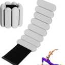 Wrist Ankle Weights for Women, Adjustable Ankle Weights Strength Training Silicone Bracelets Workout Wrist Ankle Weights for Men Women Yoga Running Dance Ankle Arm Leg Weights (2lb) (Grey)