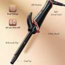 CIVEYA 1/2 Inch Curling Iron for Short Hair, Dual Voltage Travel Size with 5 Adjustable Heat Settings, Mini Curling Iron Ceramic Barrel with Argan Oil Infused