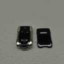 Tukellen for Chevrolet Key Fob Cover Soft TPU Full Protection Key Shell Key Case Compatible with Chevrolet Chevy Silverado Suburban Tahoe Colorado GMC Sierra Yukon Canyon 4 Buttons (Silver)