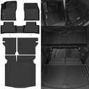 Naibeve Floor Mats for Toyota Corolla Cross 2022 2023 2024 2025 2026 Fuel FWD(Not for Fuel AWD)- All Weather for Corolla Cross Floor Mats & Cargo Mat & Backrest Mats Interior Accessories